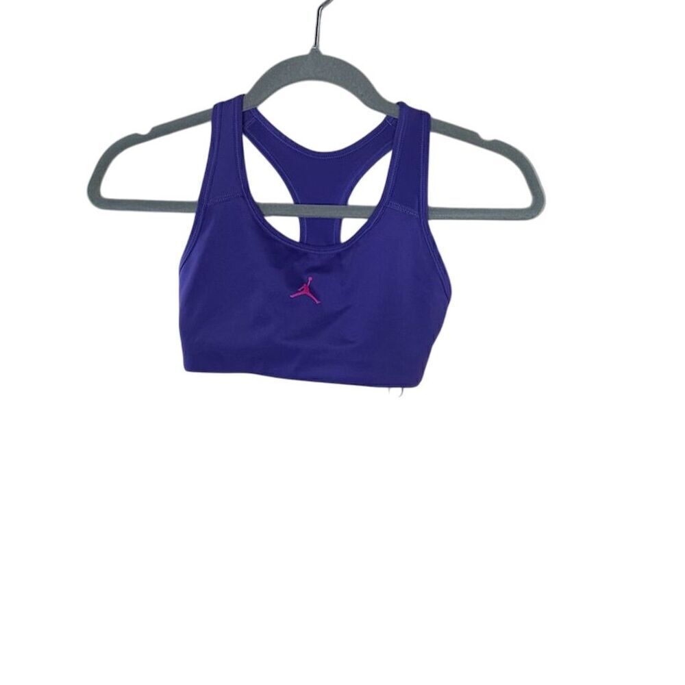 Nike Women's Purple Dri-Fit Racerback Sports Bra XS Medium Support